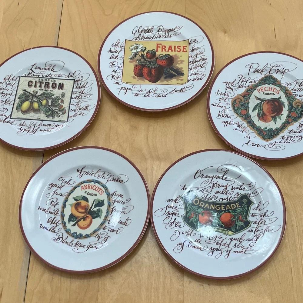Williams-Sonoma Rosanna Salad Dessert Plates set of‎ 5 good used condition